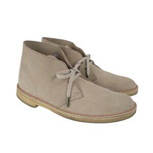 CLARKS Originals Men's Desert Boots Size 12M Sand Suede Lace Up Chukka